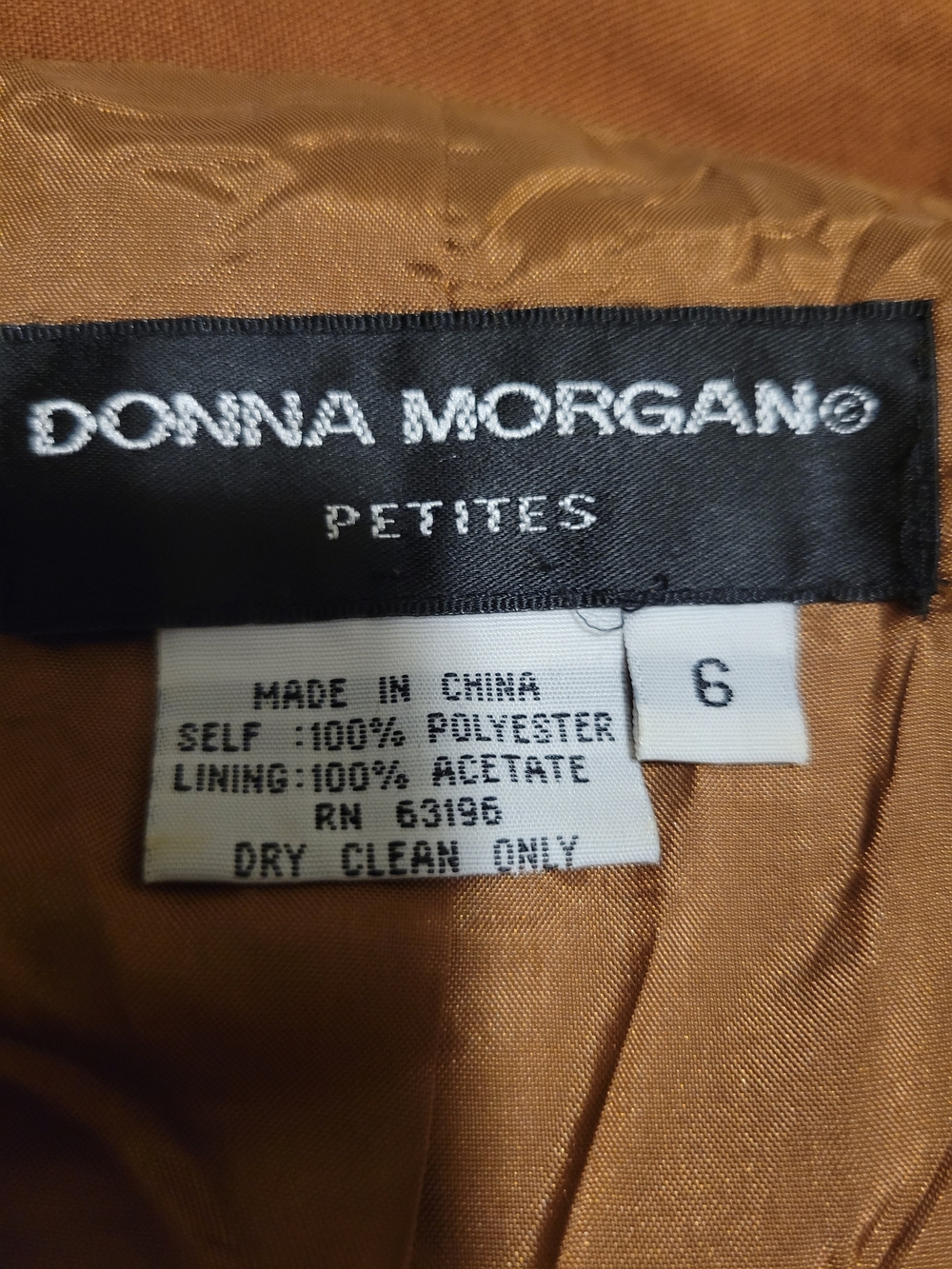 Donna Morgan Camel Brown Stand Collar Button up Blazer Jacket - Picture 7 of 8